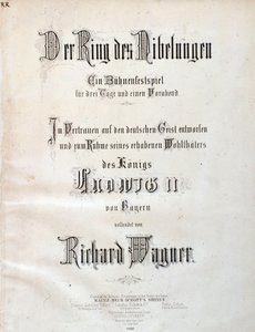 Titelseite der Partitur von Der Ring des Nibelungen von Wagner