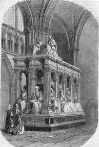 Grab von Ludwig XII., König von Frankreich (1462-1515) und Anne von Bretagne (1477-1514). Gravur aus dem 19. Jahrhundert.