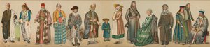 Traditionelle Kostüme des jüdischen Volkes, aus 