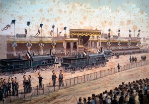 Transport: Einweihung der Eisenbahnlinie zwischen Paris und Straßburg. 1864 von Unknown artist