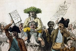 Triumph von Marat. Gravur des 19. Jahrhunderts von Unknown artist