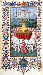 Triumphus Amoris (Liebestriumph) von Francesco Petrarca. Manuskript des 15. Jahrhunderts. Trivulziana, Mailand von Unknown artist