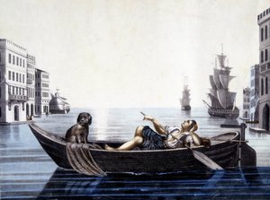 Venedig, am Morgen. 19. Jahrhundert Gravur. von Unknown artist