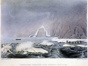 Blick auf Cape Barrow - in „Narrative of a Journey to the Shores of the Polar Sea in the Years 1819-1821“ von John Franklin, ed. London