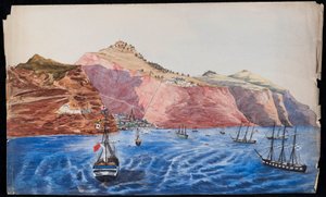 Ansicht von Jamestown, St. Helena, ca. 1850