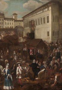 Blick auf den Grand Marché Verziere in Mailand von Unknown Artist