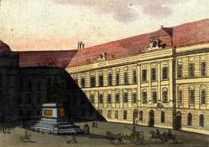 Ansicht des Josephplatzes in Wien, Österreich. Gravur von 1820 von Unknown artist