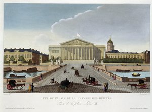 Ansicht des Palais de la Chambre des Députés von Unknown artist