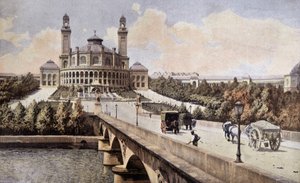 Ansicht des Palais du Trocadéro (Paris) im Jahr 1898.
