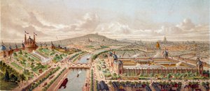 Ansicht der Weltausstellung in Paris 1878. Gravur aus dem 19. Jahrhundert, Paris, B.N. von Unknown artist