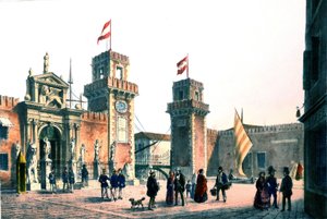 Ansicht des Arsenals von Venedig im 19. Jahrhundert. von Unknown artist