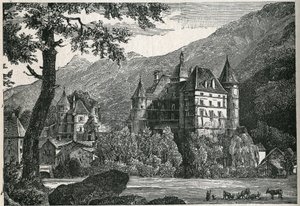 Ansicht des Schlosses von Vizille in Isère. von Unknown artist