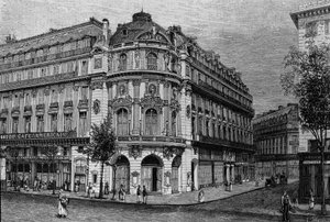 Ansicht des Théâtre du Vaudeville in Paris