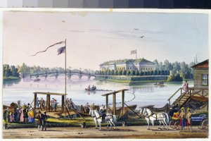 Ansicht des Palastes auf der Insel Kamenny in Sankt Petersburg (Album von Marie Taglioni) von Unknown artist