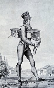 Kriegsanzug des 19. Jahrhunderts. Gravur des 19. Jahrhunderts