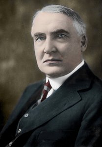 Warren Gamaliel Harding (1865-1923), 29. Präsident der Vereinigten Staaten.
