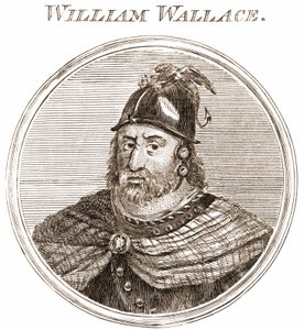 William Wallace. Schottischer Anführer 1270-1305. Gravur des 19. Jahrhunderts
