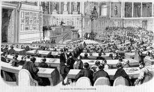 Arbeiterkomitee im Palais du Luxembourg (Senat), Revolution von 1848 von Unknown artist