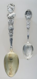 Souvenirlöffel der Weltausstellung in Chicago (einschließlich eines mit dem Bild von Bertha Palmer) von Unknown artist