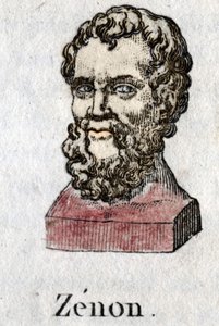 Zenon von Kition (ca. 335 - ca. 264 v. Chr.), griechischer Philosoph. Gravur von 1822