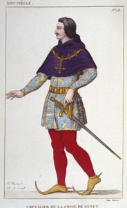 Kostüm des Ritters des Genet-Zweigs. Gravur von 1830 von Unknown artist