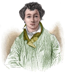 Porträt von Heinrich Heine (1797-1856), deutscher Dichter und Journalist.