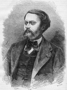 Porträt von Edmond About (1828-1885), französischer Schriftsteller. Gravur von 1866.