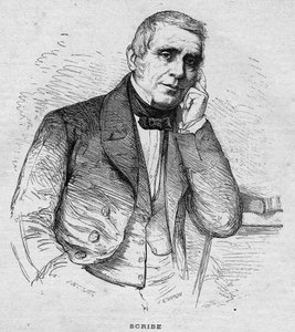 Porträt von Eugène Scribe. Französischer Dramatiker (1791 bis 1861). Gravur von 1892 von Unknown artist