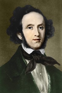 Porträt von Felix Mendelssohn - Bartholdy. Deutscher Komponist (1809 bis 1847)