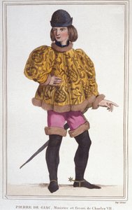 Porträt von Pierre de Giac, Favorit von Karl VII., Minister und Superintendent der Finanzen, Gravur von 1830 von Unknown artist