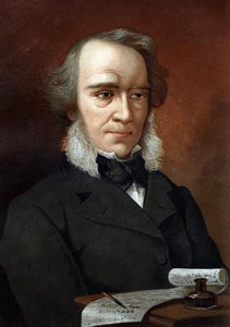 Porträt von Richard Cobden. Britischer Ökonom und Politiker (1804-1865). Nach „La Ciencia y sus Hombres“ von Louis Figuier. Barcelona 1881. von Unknown artist