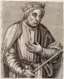 Porträt des Königs von Polen Kasimir III. der Große. 1310-1370. Kupferstich des 17. Jahrhunderts