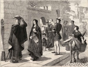 das erste Treffen von Laure (Laura de Noves von Unknown artist