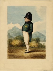 Napoleon Bonaparte auf der Insel St. Helena, 1817 von Unknown artillery officer