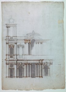 Kirchenfassade, 18. Jahrhundert von Unknown artistUnknown artist