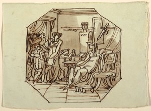 Cornelia, Mutter der Gracchi, Palazzo Cavina, Faenza, 1816 von Unknown artistUnknown artist