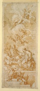 Tod des Heiligen Joseph, Studie für ein Deckenbild, ca. 1670–1747