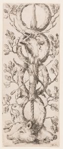 Druck, Ornamenti o Grottesche (Groteskes Ornament), ca. 1653 von Unknown artistUnknown artist
