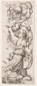 Druck, Ornamenti o Grottesche (Groteskes Ornament), ca. 1653 von Unknown artistUnknown artist