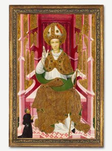 Ein Bischofheiliger mit einem Stifter (Heiliger Ludwig von Toulouse?) von Unknown artist