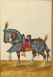 Ein Pferd in Rüstung von Unknown artist