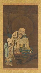 Ein Luohan und ein Begleiter