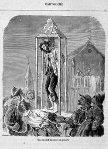 Ein Bandit am Pranger - in „Cartridge, König der Banditen“ von Grandpré von Unknown artist