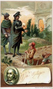 Eine Szene aus „Hamlet“ von William Shakespeare - Chromolithographie, Ende 19. Jahrhundert von Unknown artist