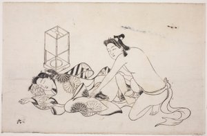 Ein Blatt aus einem Shunga-Album
