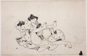 Ein Blatt aus einem Shunga-Album