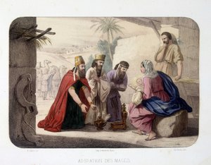 Anbetung der Heiligen Drei Könige (Opfergabe an Christus, die Jungfrau Maria und Joseph)