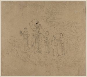 Album mit daoistischen und buddhistischen Themen: Prozession daoistischer Gottheiten: Blatt 10
