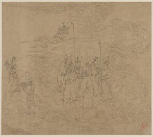 Album der daoistischen und buddhistischen Themen: Prozession der daoistischen Gottheiten: Blatt 7