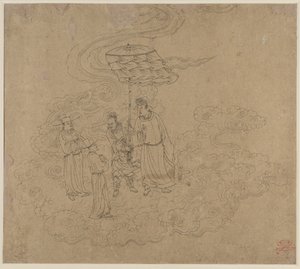 Album der daoistischen und buddhistischen Themen: Prozession der daoistischen Gottheiten: Blatt 9 von Unknown artist